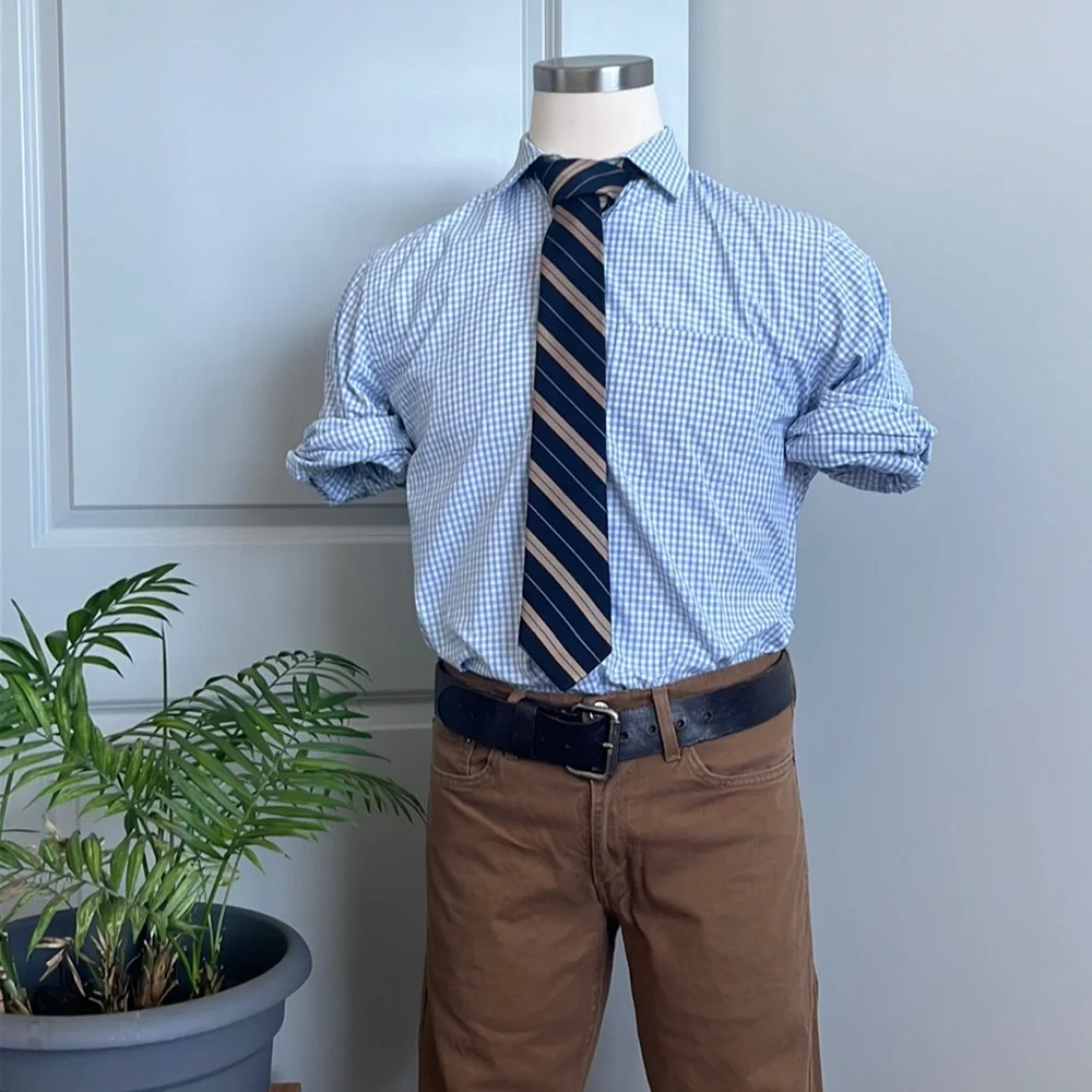 Banana Republic Office Camden Fit Plaid Dress Shirt